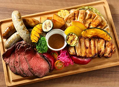 レストラン1899お茶の水　4種の肉料理とグリル野菜の贅沢プレート 招待券