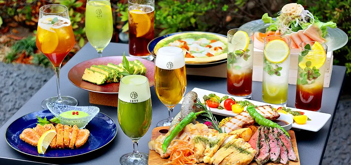 Matcha beer garden