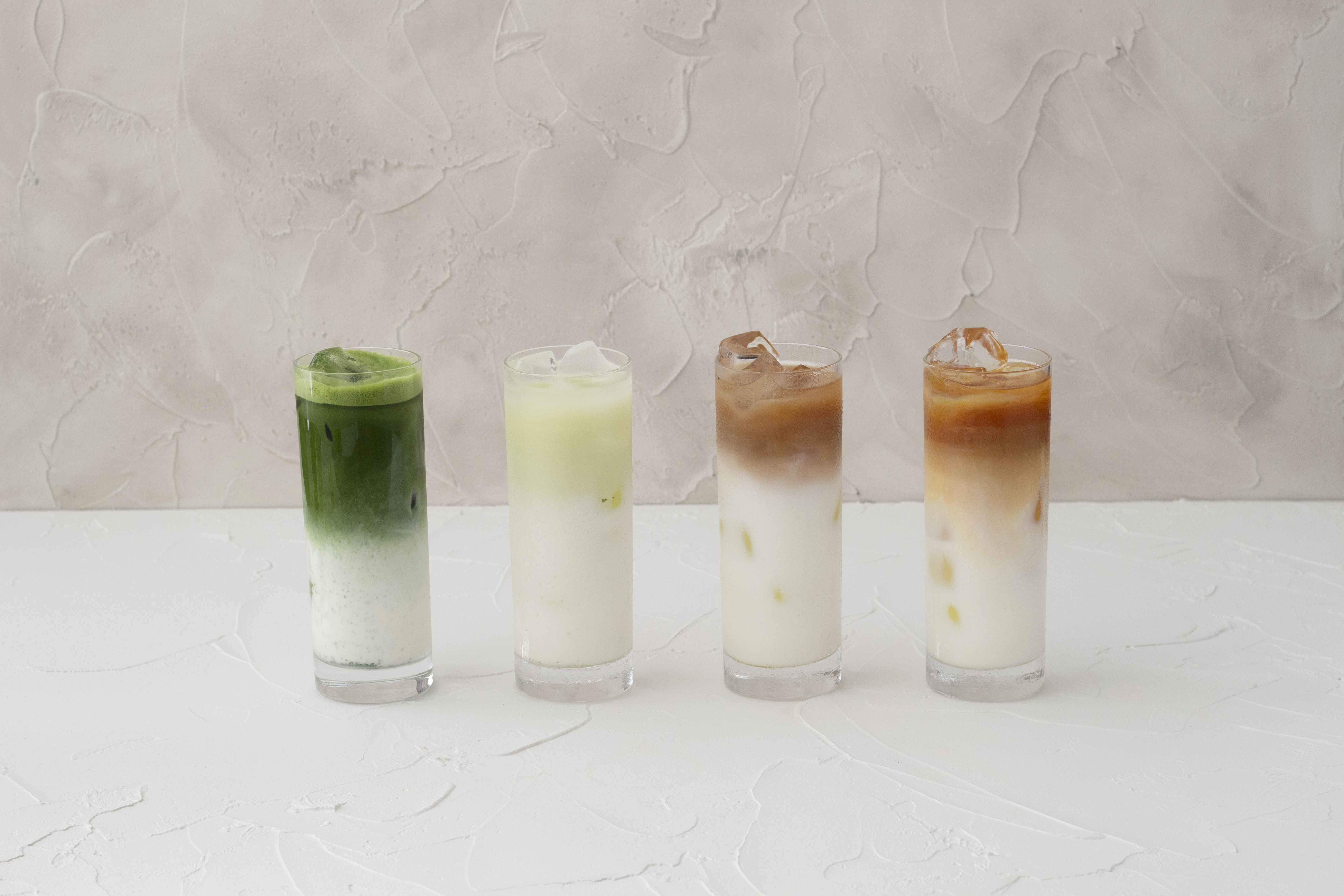 4 kinds of Japanese Tea Latte (Iced)